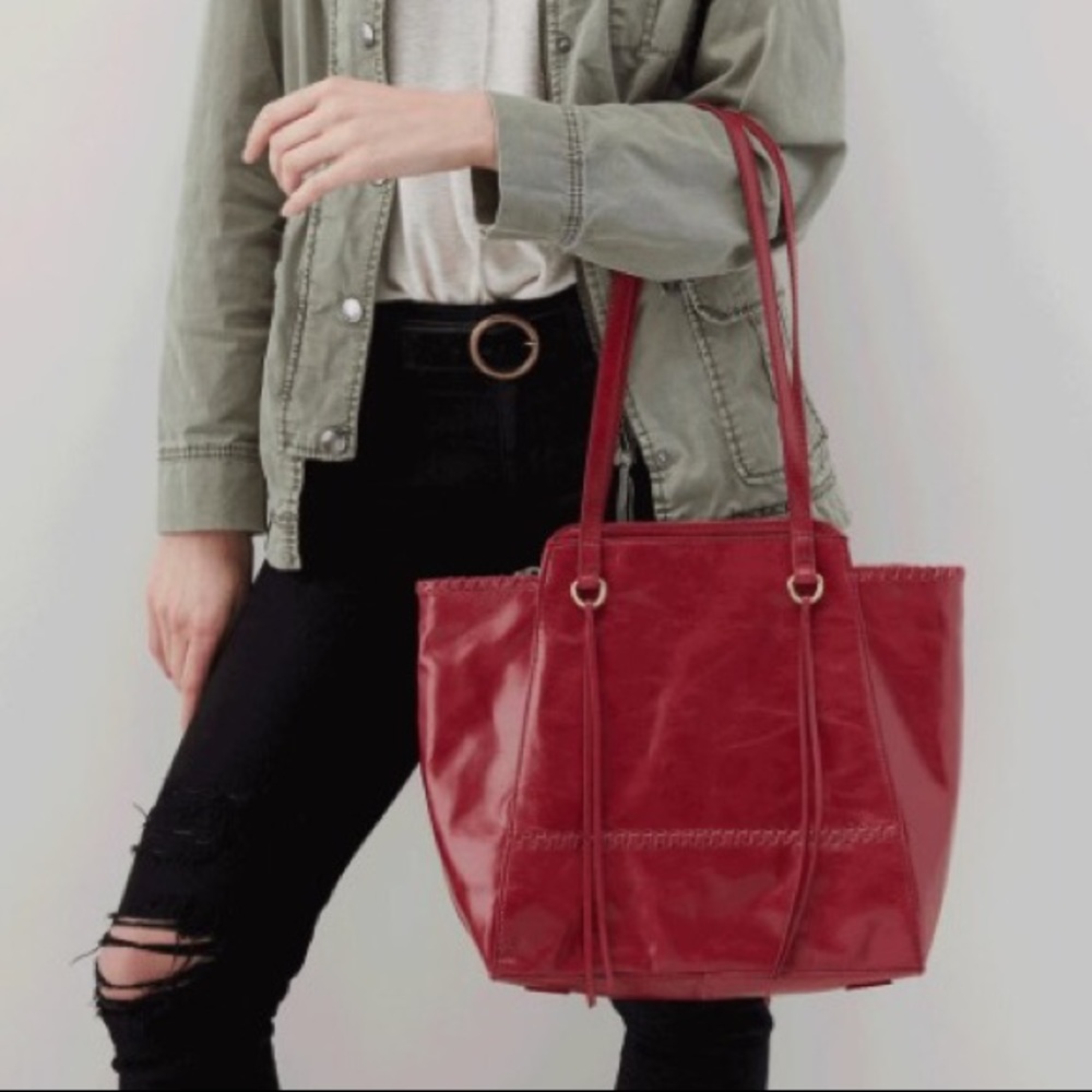 Hobo cherry red tote bag